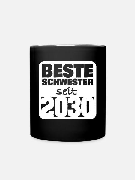Geschwister 2030 - Tasse einfarbig - Schwarz