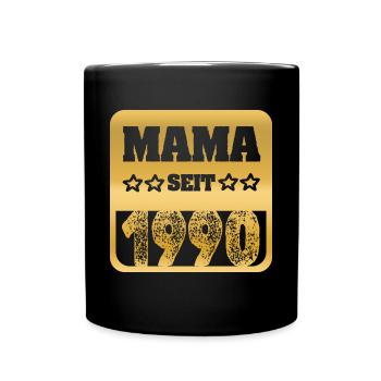 Maman 1990 - Mug uni - noir - Devant
