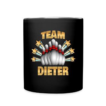 Bowling Dieter - Tasse einfarbig - Schwarz - Vorne