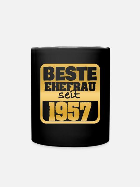 Verheiratet 1957 - Tasse einfarbig - Schwarz