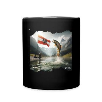 AUSTRIA Home of Fishing Trout - Full Colour Mug - black - Front