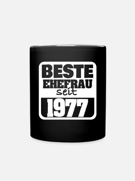 Frau 1977 - Tasse einfarbig - Schwarz
