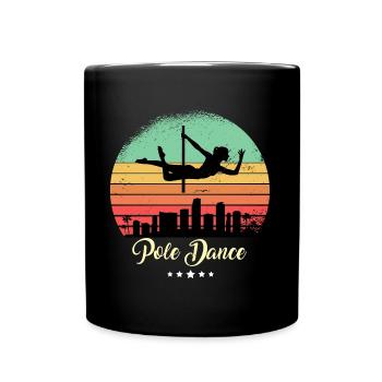 Danseuse de pole dance Vintage Retro Sunset - Mug uni - noir - Devant