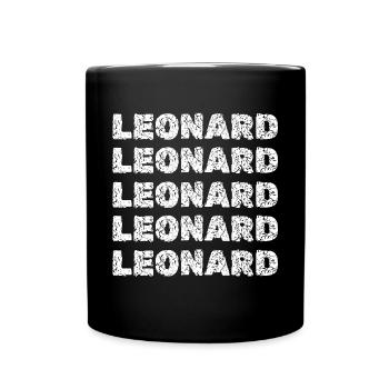 Leonard - Tasse einfarbig - Schwarz - Vorne