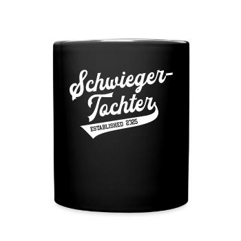 Schwiegertochter 2025 Hochzeit Heirat Ehe Tochter - Tasse einfarbig - Schwarz - Vorne