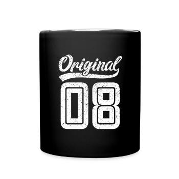 2008 Original 08 geboren 2008 - Tasse einfarbig - Schwarz - Vorne