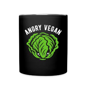 Salade - Végétalien en colère - Régime végétalien - Mug uni - noir - Devant