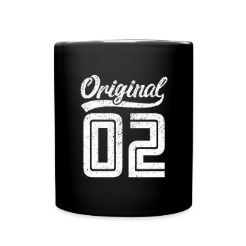 2002 Original 02 geboren 2002 - Tasse einfarbig - Schwarz - Vorne
