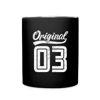 2003 Original 03 born 2003 - Full Colour Mug - black - Front