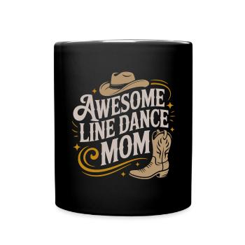 Maman de danse en ligne. Merveilleuse maman de danse en ligne - Mug uni - noir - Devant