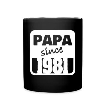 Papa 1981 - Tasse einfarbig - Schwarz - Vorne