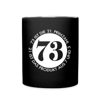 73 Text - Tasse einfarbig - Schwarz - Vorne