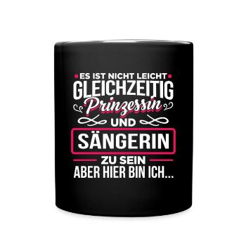 SÄNGERIN - Prinzessin - Tasse einfarbig - Schwarz - Vorne