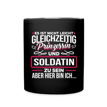 SOLDATIN - Prinzessin - Tasse einfarbig - Schwarz - Vorne
