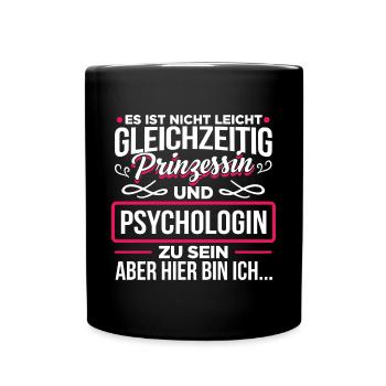 PSYCHOLOGIN - Prinzessin - Tasse einfarbig - Schwarz - Vorne