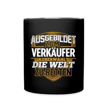 VERKÄUFER - Der Auserwählte - Tasse einfarbig - Schwarz - Vorne