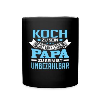 KOCH und Papa - Tasse einfarbig - Schwarz - Vorne