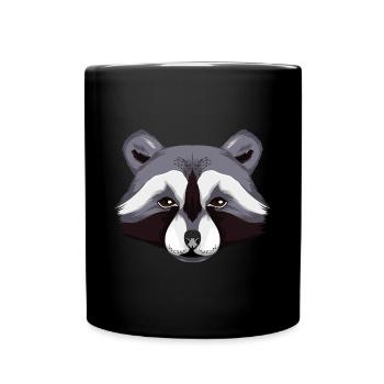 raton laveur - Mug uni - noir - Devant