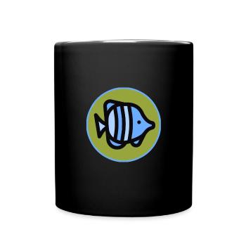 Poisson - poisson - poison - Mug uni - noir - Devant
