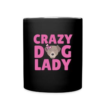 Dame de chien fou - Mug uni - noir - Devant