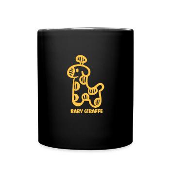 Baby giraffe - Full Colour Mug - black - Front