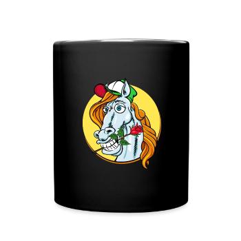 Roméo Lover Horse (cheval) - Mug uni - noir - Devant