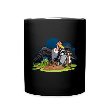 Stolzer Katzen Papa - Tasse einfarbig - Schwarz - Vorne