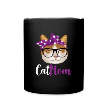 Maman de chat / maman de chats - Mug uni - noir - Devant