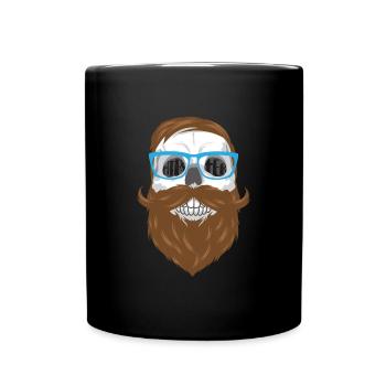 Skull hipster - Full Colour Mug - black - Front