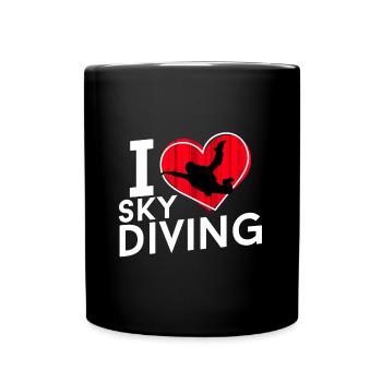 J'adore le parachutisme - Mug uni - noir - Devant