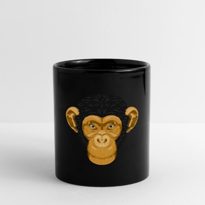 Affe Schimpanse Äffchen Tasse einfarbig
