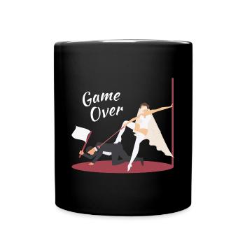 JGA Married – Game Over Bride – Bachelor - Full Colour Mug - black - Front