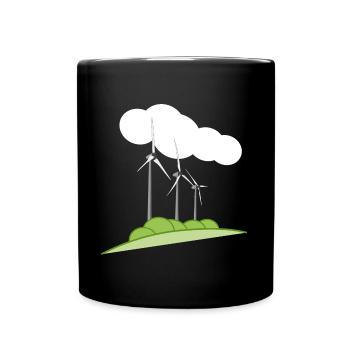 Wind turbine - Full Colour Mug - black - Front