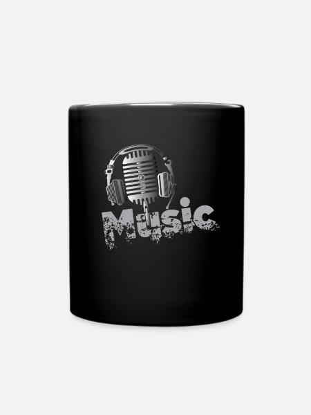 Musique Chanteur chanteuse micro cadeau - Mug uni - noir