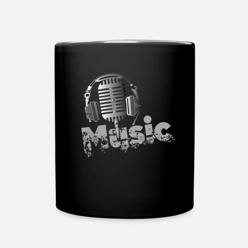 Musik Sänger Sängerin Mikrofon Geschenk - Tasse einfarbig - Schwarz