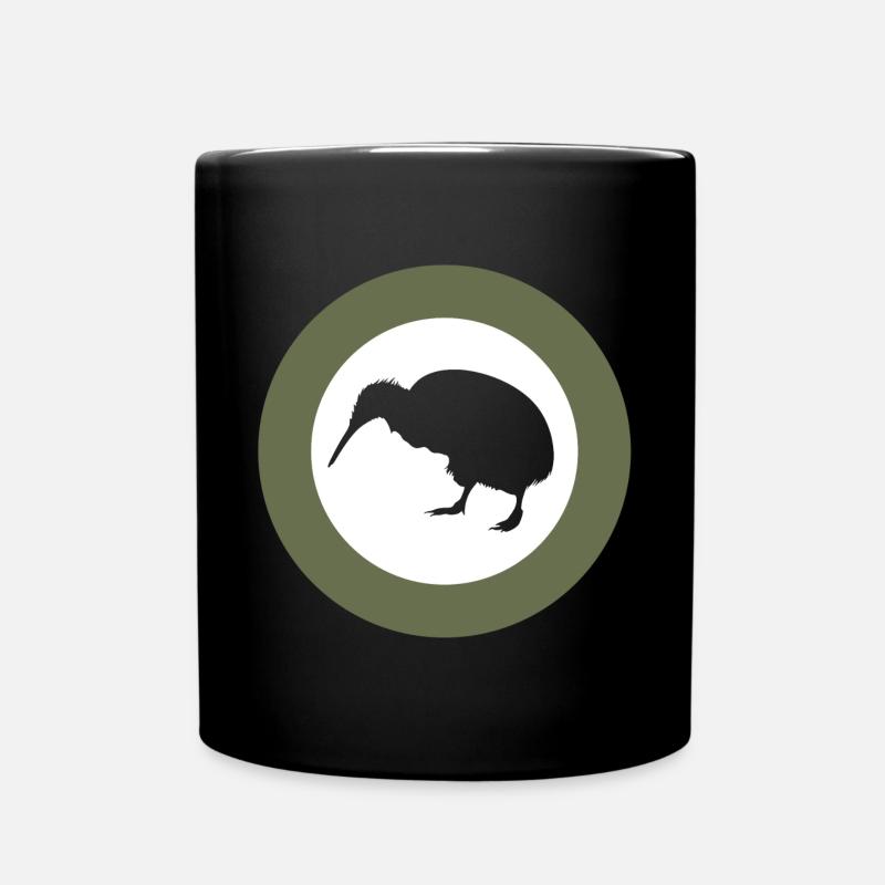 Retro kiwi - Full Colour Mug - black