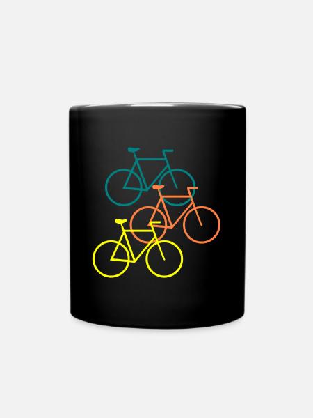 Bicycle Family Design - Full Colour Mug - black