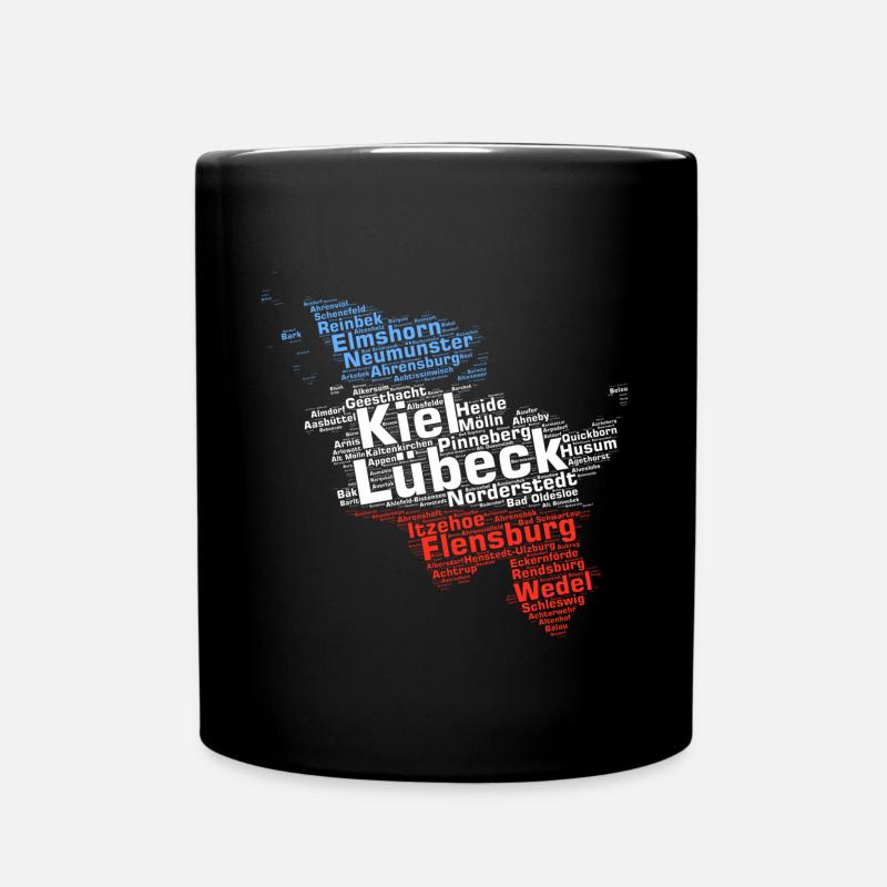 Etat Schleswig-Holstein Villes et communes - Mug uni - noir
