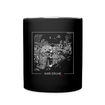 Schwarzplan Karlsruhe Figureground Diagram square - Full Colour Mug - black - Front