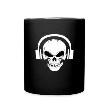 Sound Skull dj Kopfhörer Audio Musik Elektrofalle - Tasse einfarbig - Schwarz - Vorne
