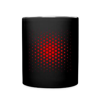 Rote Kugeln - Tasse einfarbig - Schwarz - Vorne