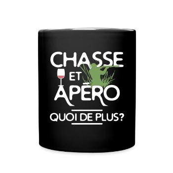 hunting and aperitif - Full Colour Mug - black - Front
