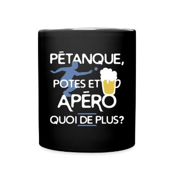 Bocce and aperitif - Full Colour Mug - black - Front