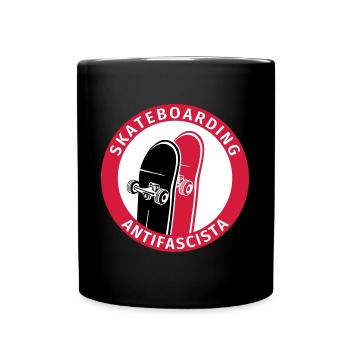 Skateboard Antifascista Antifa Humor Skate - Mug uni - noir - Devant