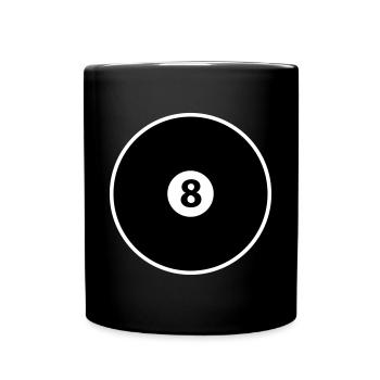 Simple 8 Ball Billard kugel Queue pool snooker - Tasse einfarbig - Schwarz - Vorne