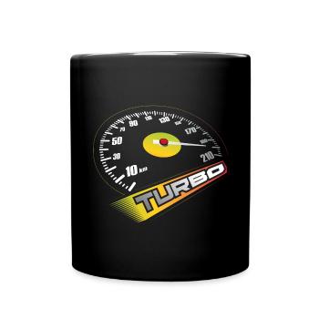 Tacho Turbo - Tasse einfarbig - Schwarz - Vorne