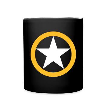AVM STAR WHITE YELLOW NO CUT v002 - Tasse einfarbig - Schwarz - Vorne