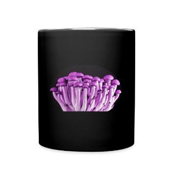 Purple Mushrooms - Full Colour Mug - black - Front