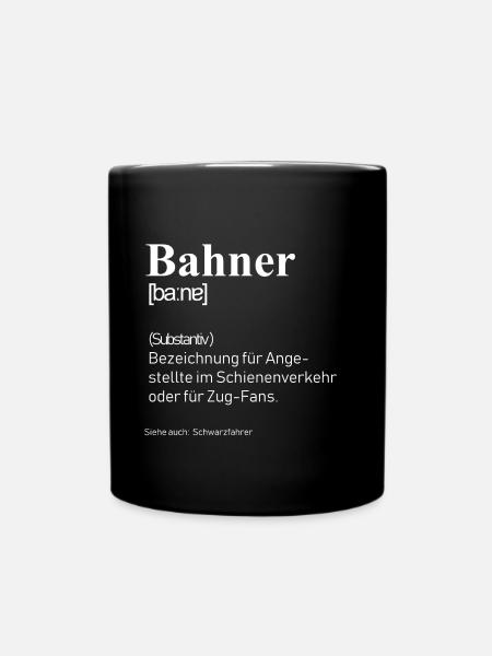 Definition Bahner - Tasse einfarbig - Schwarz