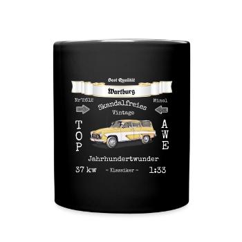 Wartburg DDR Automobile- Vintage - Mug uni - noir - Devant